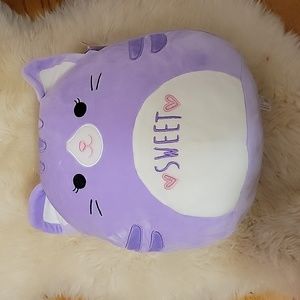 Squishmallows Kellytoy Plush 8" Tabitha Purple Cat Ultrasoft Stuffed Animal